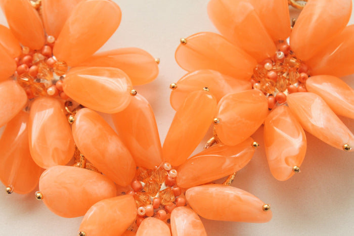 DIY flower statement necklace